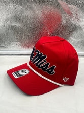 Load image into Gallery viewer, Ole Miss Rebels NCAA &#39;47 Brand Red Script Hitch Rope Adjustable Snapback Hat - Casey&#39;s Sports Store

