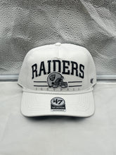 Load image into Gallery viewer, Las Vegas Raiders NFL &#39;47 Brand White Script Rope Hitch Snapback Adjustable Hat - Casey&#39;s Sports Store
