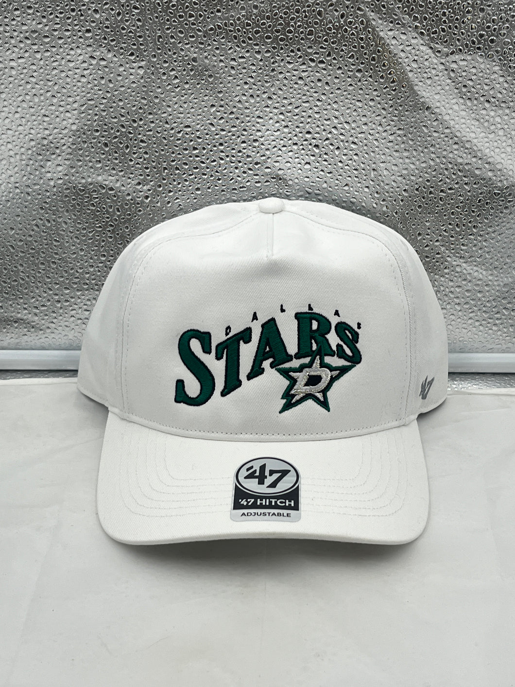 Dallas Stars NHL '47 White Script Wave Hitch Adjustable Snapback Hat - Casey's Sports Store