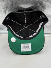 Load image into Gallery viewer, Pittsburgh Pirates MLB '47 Brand Black Hitch Rope Adjustable Snapback Hat with a snapback closure, showing its adjustable fit for all sizes.
