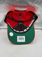 Load image into Gallery viewer, Cincinnati Reds MLB '47 Brand Red Hitch Rope Adjustable Snapback Hat displayed on a table with outdoor scenery in the background.
