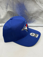 Load image into Gallery viewer, Back view of the Toronto Blue Jays MLB '47 Brand Blue Hitch Adjustable Snapback Hat highlighting the adjustable fit for comfort.
