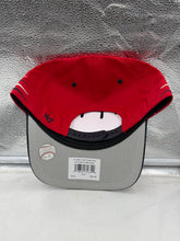 Load image into Gallery viewer, Back view of the Atlanta Braves MLB '47 Brand Red TT Diamond Hitch Adjustable Snapback Hat showcasing adjustable strap.
