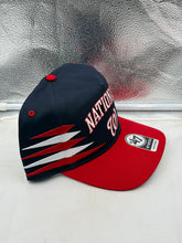 Load image into Gallery viewer, Back view of the Washington Nationals MLB '47 Brand Navy TT Diamond Hitch Adjustable Snapback Hat illustrating the adjustable strap for a perfect fit.
