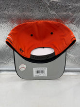 Load image into Gallery viewer, Baltimore Orioles MLB '47 Brand Orange TT Diamond Hitch Adjustable Snapback Hat side view displaying the quality stitching and comfortable fit.
