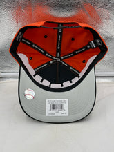 Load image into Gallery viewer, Baltimore Orioles MLB '47 Brand Orange TT Diamond Hitch Adjustable Snapback Hat on a flat surface, showing the detailed embroidery and durable material.
