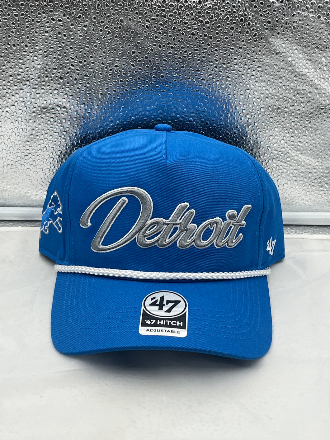 Detroit Lions NFL '47 Blue Overhand Script Rope Hitch Snapback Adjustable Hat - Casey's Sports Store