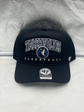 Load image into Gallery viewer, Minnesota Timberwolves NBA &#39;47 Brand Black Roscoe Hitch Snapback Adjustable Hat - Casey&#39;s Sports Store
