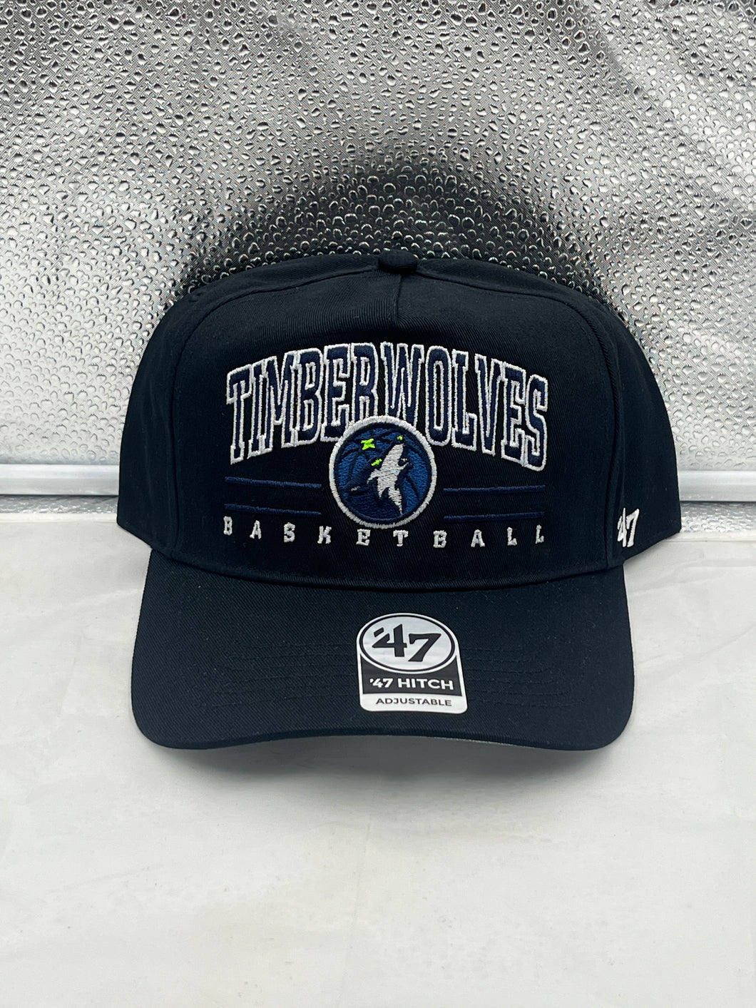 Minnesota Timberwolves NBA '47 Brand Black Roscoe Hitch Snapback Adjustable Hat - Casey's Sports Store