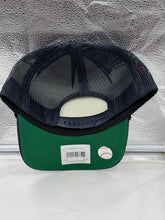 Load image into Gallery viewer, Side profile of the Boston Red Sox MLB '47 Brand Throwback Navy Hitch Rope Adjustable Snapback Hat highlighting the quality construction and rope detail.
