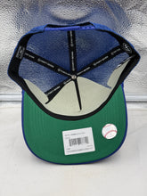 Load image into Gallery viewer, Los Angeles Dodgers MLB '47 Throwback Blue Hitch Rope Adjustable Snapback Hat placed on a table with a casual outfit, perfect for game day.

