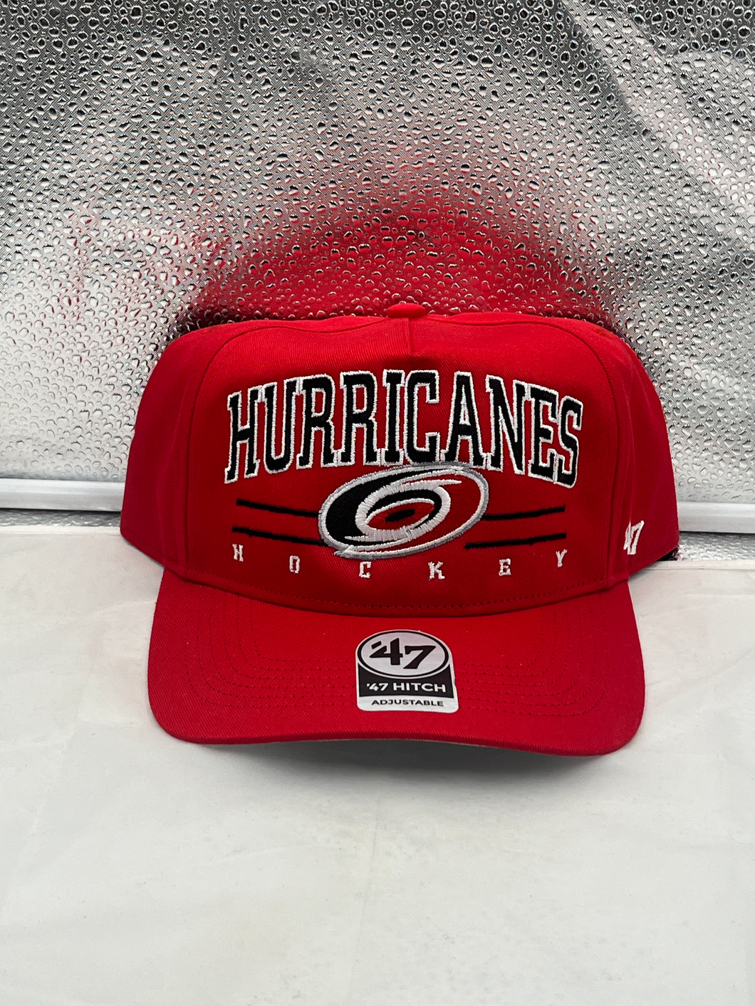 Carolina Hurricanes NHL '47 Red Roscoe Hitch Adjustable Snapback Hat - Casey's Sports Store