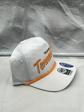 Load image into Gallery viewer, Tennessee Volunteers NCAA &#39;47 Brand White Hitch Rope Adjustable Snapback Hat showcasing the vibrant team logo and unique rope detail, perfect for loyal fans.
