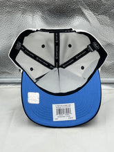 Load image into Gallery viewer, Close-up view of the Tennessee Titans NFL &#39;47 White TT Roscoe Hitch Rope Snapback Adjustable Hat featuring durable construction and adjustable snapback design for a comfortable fit.
