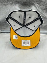 Load image into Gallery viewer, Close-up view of the Pittsburgh Steelers NFL &#39;47 White TT Roscoe Hitch Rope Snapback Adjustable Hat with trendy rope detailing and adjustable fit.
