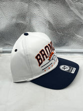 Load image into Gallery viewer, Denver Broncos NFL &#39;47 White TT Roscoe Hitch Rope Snapback Adjustable Hat showcasing the retro rope detail and adjustable snapback for comfortable fit.
