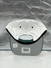 Load image into Gallery viewer, New York Jets NFL &#39;47 White TT Roscoe Hitch Rope Snapback Adjustable Hat worn by a fan at a game, highlighting team spirit.

