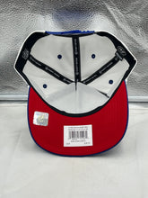 Load image into Gallery viewer, Close-up of New York Giants NFL &#39;47 White TT Roscoe Hitch Rope Snapback Adjustable Hat highlighting comfortable adjustable snapback feature and unique design.
