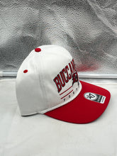 Load image into Gallery viewer, Tampa Bay Buccaneers NFL &#39;47 White TT Roscoe Hitch Rope Snapback Adjustable Hat displayed with logo, perfect for game day and casual outings.
