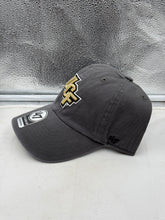 Load image into Gallery viewer, Close-up view of the UCF Golden Knights NCAA '47 Brand Gray Clean Up Adjustable Strapback Hat, highlighting the quality stitching and adjustable strap.
