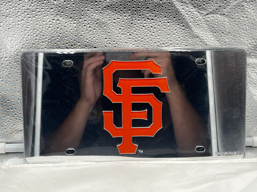 San Francisco Giants MLB Silver Lasercut License Plate Wincraft