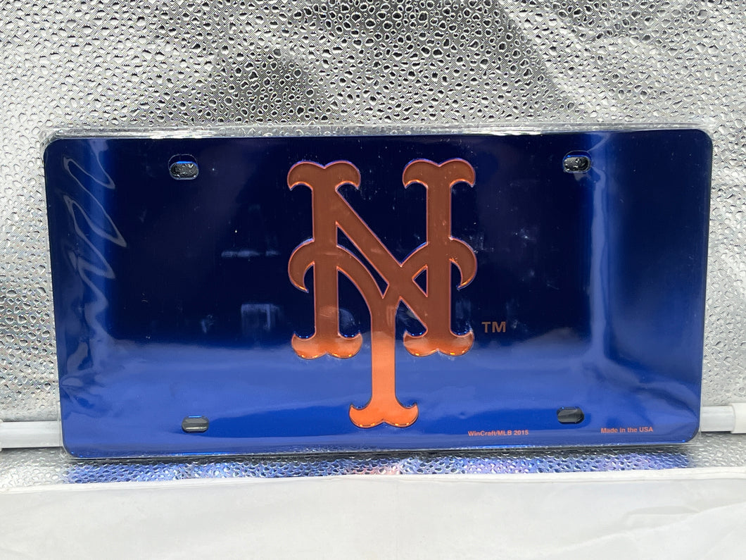 New York Mets MLB Blue Lasercut License Plate Wincraft