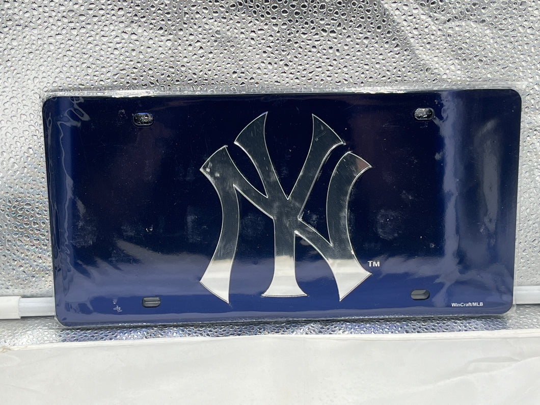 New York Yankees MLB Blue Lasercut License Plate Wincraft