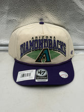 Load image into Gallery viewer, Arizona Diamondbacks MLB '47 Natural Two Tone Hitch Adjustable Snapback Hat displayed from the front showcasing its stylish design and iconic logo, perfect for baseball fans.
