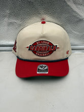 Load image into Gallery viewer, St Louis Cardinals MLB '47 Natural Two Tone Hitch Rope Adjustable Snapback Hat featuring a stylish two-tone design, perfect for showing your team spirit.
