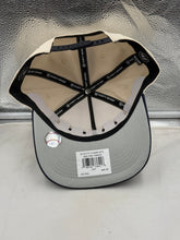 Load image into Gallery viewer, The New York Yankees MLB '47 Brand Natural TT Hitch Adjustable Snapback Hat displayed on a table, ideal for showcasing support as a dedicated New York Yankees hat.
