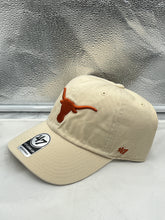 Load image into Gallery viewer, Stylish Texas Longhorns NCAA &#39;47 Brand Natural Clean Up Adjustable Strapback Hat displayed on a mannequin.
