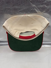 Load image into Gallery viewer, Front view of the NC State Wolfpack NCAA '47 Brand Natural TT Rope Hitch Adjustable Snapback Hat highlighting the team logo.

