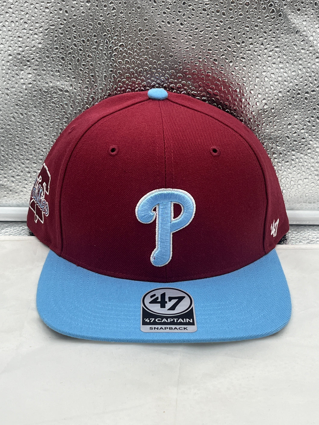 Philadelphia Phillies MLB '47 Brand Red Two Tone Captain Adjustable Snapback Hat