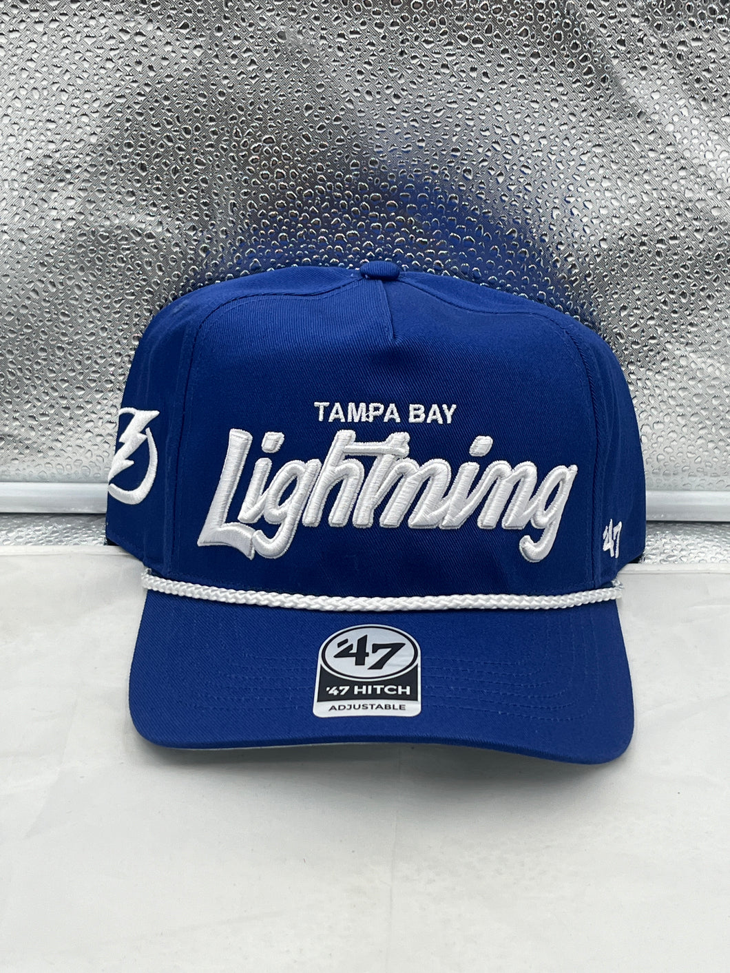 Tampa Bay Lightning NHL '47 Blue Script Hitch Rope Adjustable Snapback Hat