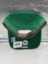 Load image into Gallery viewer, Close-up of the Oregon Ducks NCAA '47 Brand Throwback Corduroy Green Hitch Adjustable Hat showcasing its unique vintage style.

