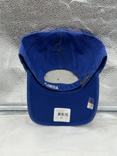 Load image into Gallery viewer, Side angle of the Florida Gators NCAA &#39;47 Throwback Blue Clean Up Adjustable Strapback Hat, highlighting the classic aesthetics and quality materials.

