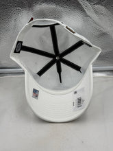 Load image into Gallery viewer, Florida State Seminoles FSU NCAA '47 Brand White Clean Up Adjustable Hat shown from an angled view, highlighting the fit and breathable design of this Florida State Seminoles hat.
