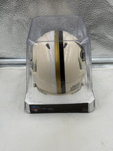 Load image into Gallery viewer, New Orleans Saints NFL Riddell Speed Retro Alternate Cream Mini Helmet - detailed view of New Orleans Saints Mini Helmet

