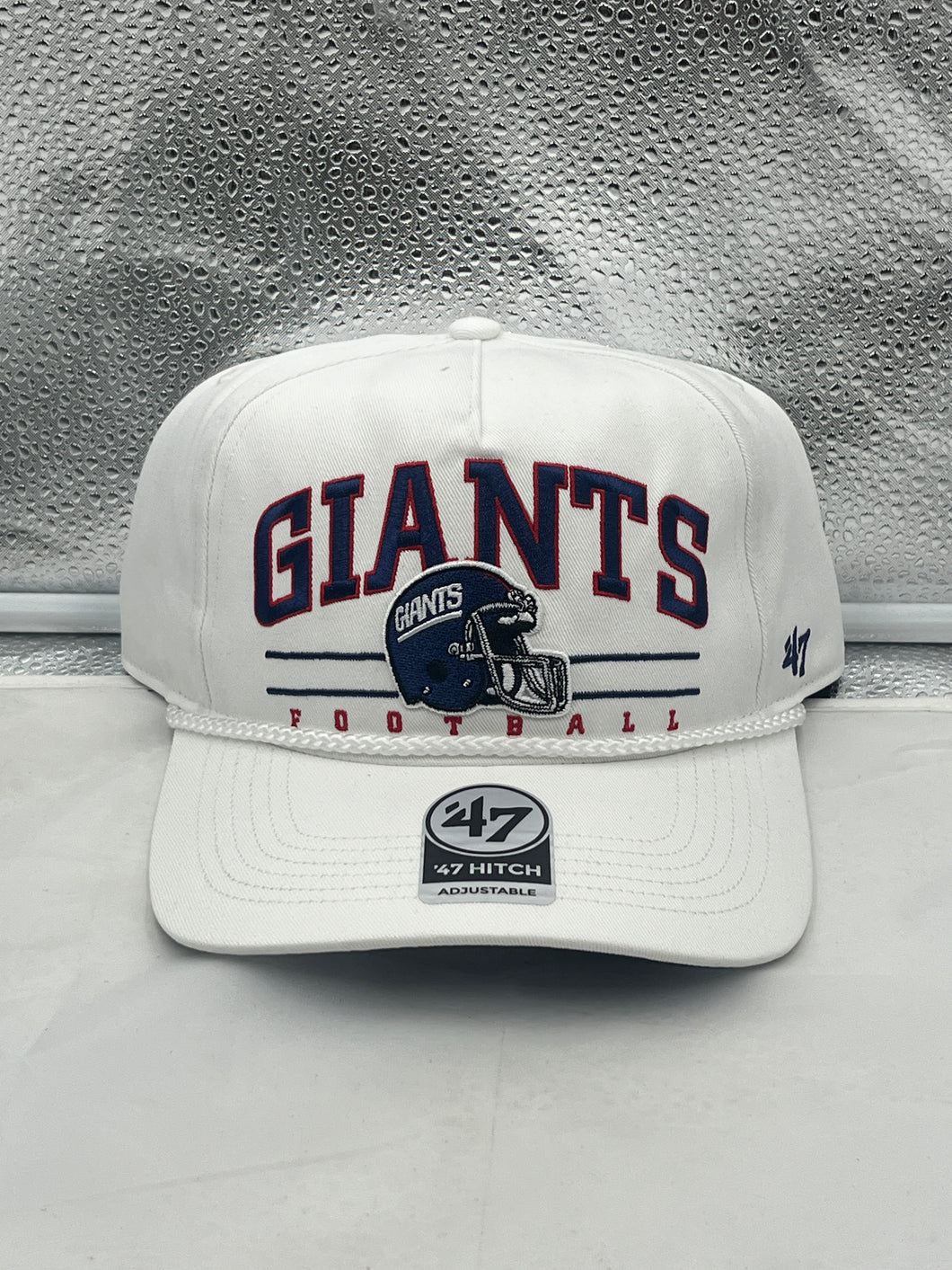 New York Giants NFL '47 Throwback White Hitch Rope Snapback Adjustable Hat