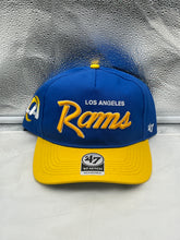 Load image into Gallery viewer, Los Angeles Rams NFL &#39;47 Blue Two Tone Script Hitch Snapback Adjustable Hat
