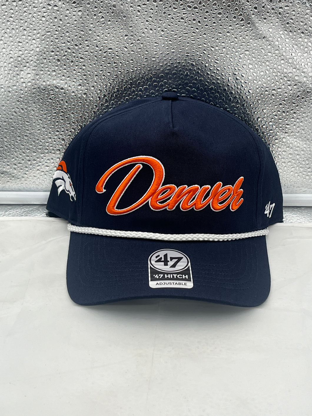 Denver Broncos NFL '47 Navy Overhand Script Rope Hitch Snapback Adjustable Hat