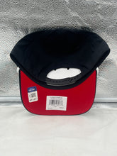 Load image into Gallery viewer, Front view of the Georgia Bulldogs NCAA &#39;47 Brand Black Script Hitch Adjustable Snapback Hat showcasing the bold script logo.
