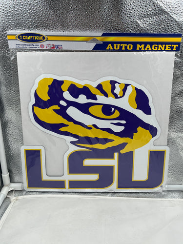 LSU Tigers NCAA Tiger Eye Car Magnet 12