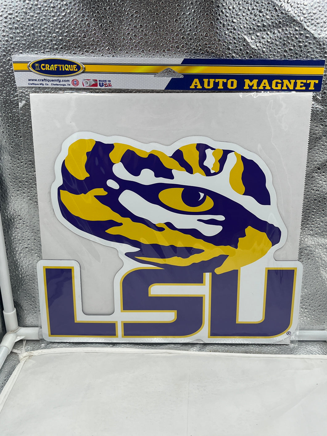 LSU Tigers NCAA Tiger Eye Car Magnet 12