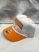 Load image into Gallery viewer, Close-up of the Tennessee Volunteers NCAA &#39;47 Brand White TT Hitch Rope Adjustable Snapback Hat highlighting the adjustable snapback feature and quality materials.

