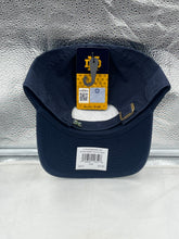 Load image into Gallery viewer, Close-up of the Notre Dame Fighting Irish NCAA &#39;47 Brand Navy Clean Up Adjustable Strapback Hat displaying the quality craftsmanship and durable materials.
