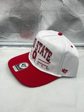 Load image into Gallery viewer, Ohio State Buckeyes NCAA &#39;47 Brand White TT Hitch Rope Adjustable Snapback Hat side view highlighting the adjustable snapback closure.
