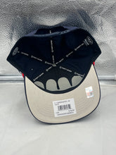 Load image into Gallery viewer, Stylish Ole Miss Rebels NCAA &#39;47 Brand Navy Blue Hitch Rope Adjustable Snapback Hat, featuring a unique hitch rope design for ultimate team spirit.
