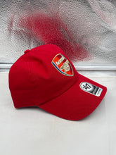 Load image into Gallery viewer, Arsenal FC Gunners EPL '47 Brand Red Clean Up Adjustable Strapback Hat
