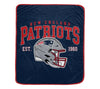 New England Patriots NFL Blue Fleece Throw Blanket 50